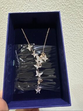 Swarovski Navy Blue Presentation Box with Silver Logo